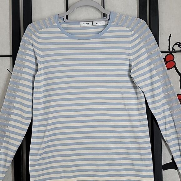 Akris Punto Saks Fifth Avenue Long Sleeve Striped Sweater - Picture 3 of 7